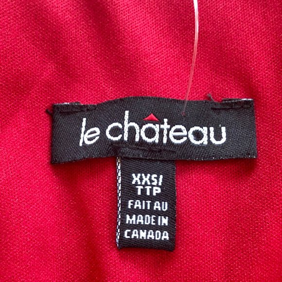 *NWT* Vibrant Red Ruched Sleeveless Fitted Dress - Made in Canada - Size XXS - Picture 12 of 16